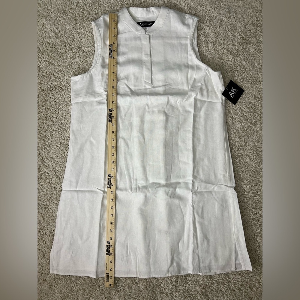 Women’s Petite Large AK White Sleeveless Dress NWT - Picture 12 of 13